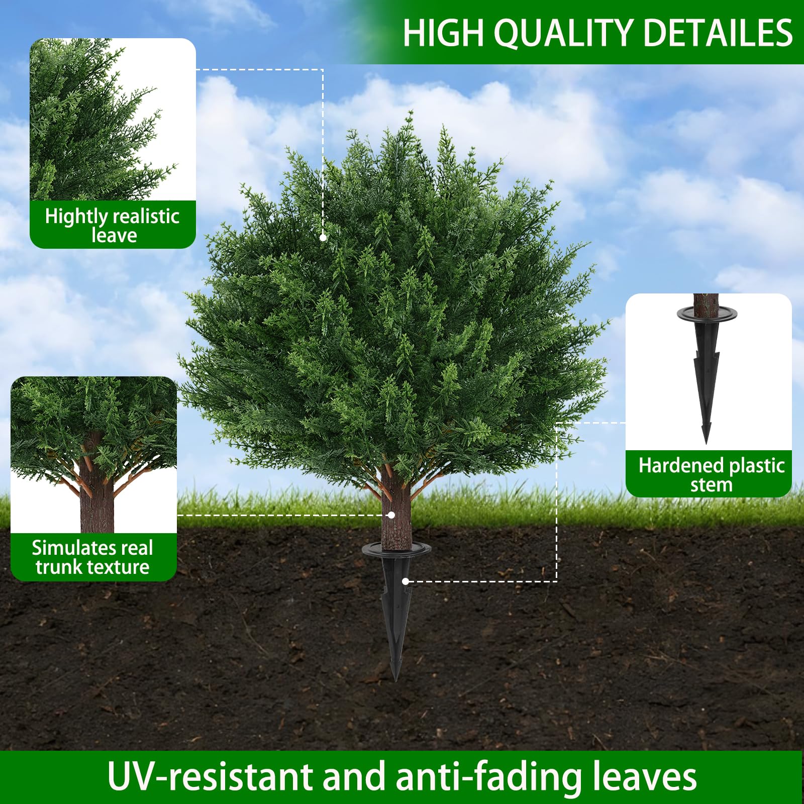 Yangrass packaging note showing compression, easily fluffed to restore natural look.