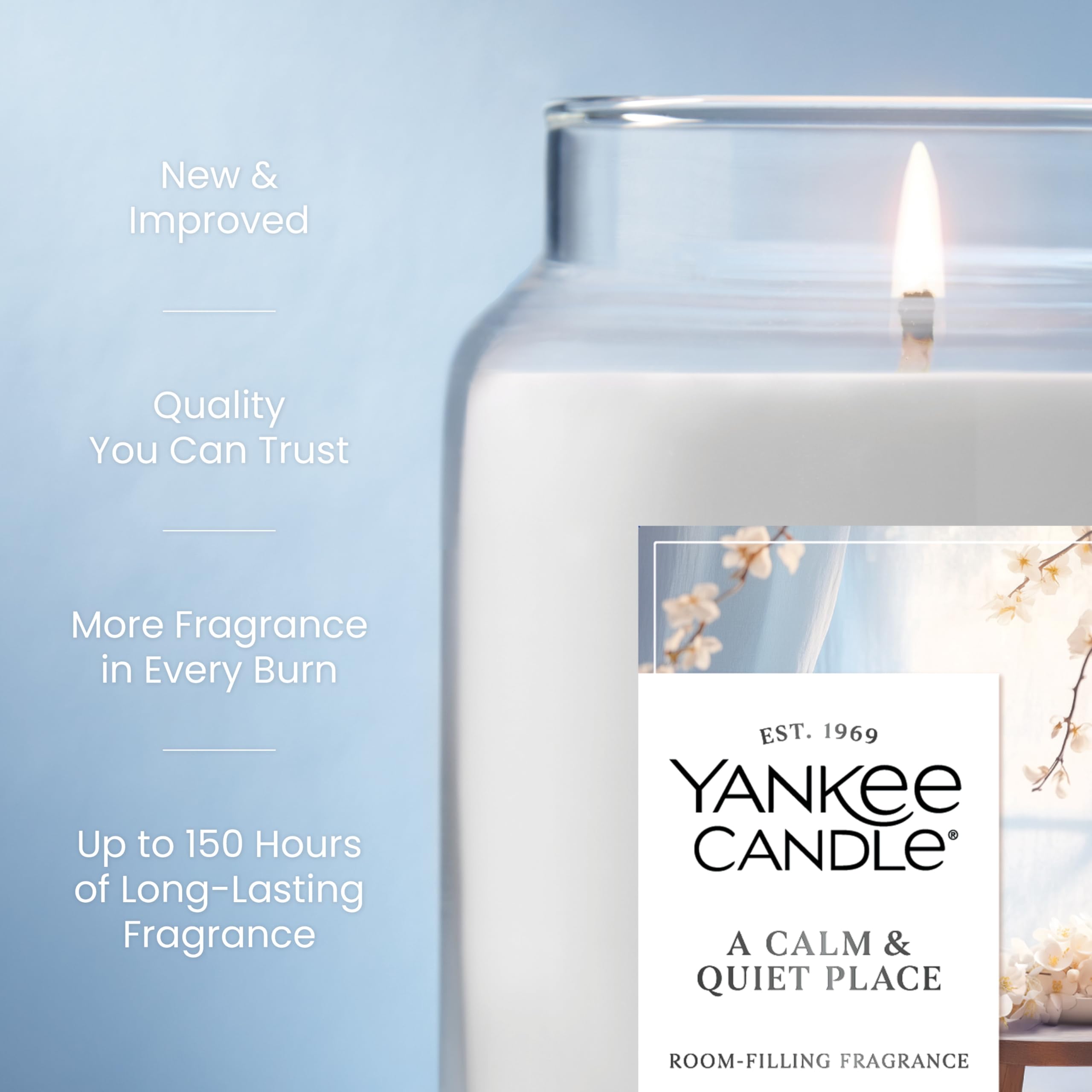 Yankee Candle A Calm Quiet Place aroma highlights calming mood and focus at home