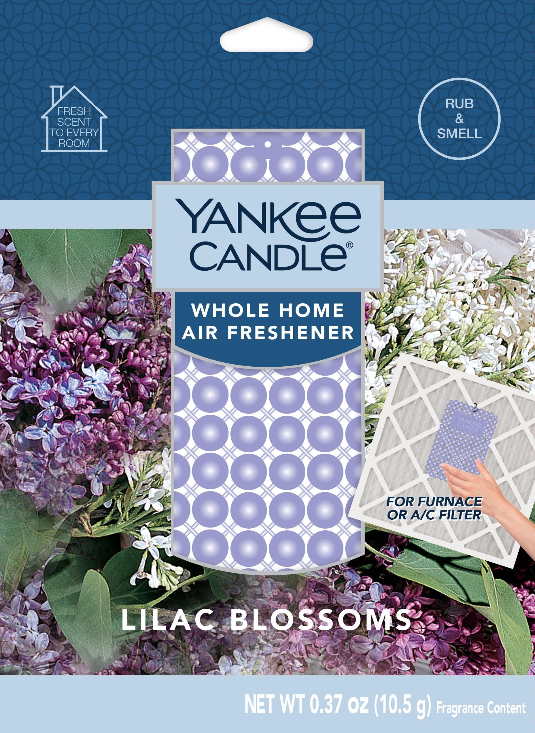 Yankee Candle air freshener pad attachment keeps fragrance evenly distributed via your filter.