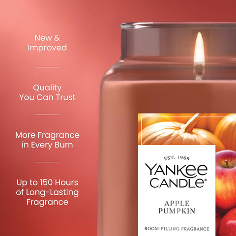Yankee Candle Apple Pumpkin wax close-up reveals rich color and quality blend