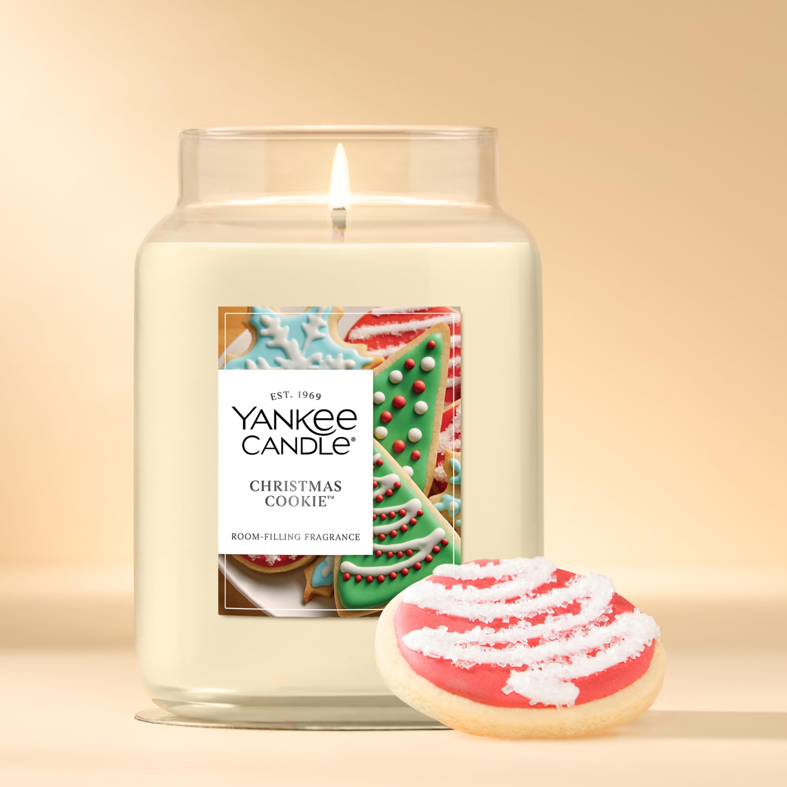 USA-made badge and label on Christmas Cookie jar.