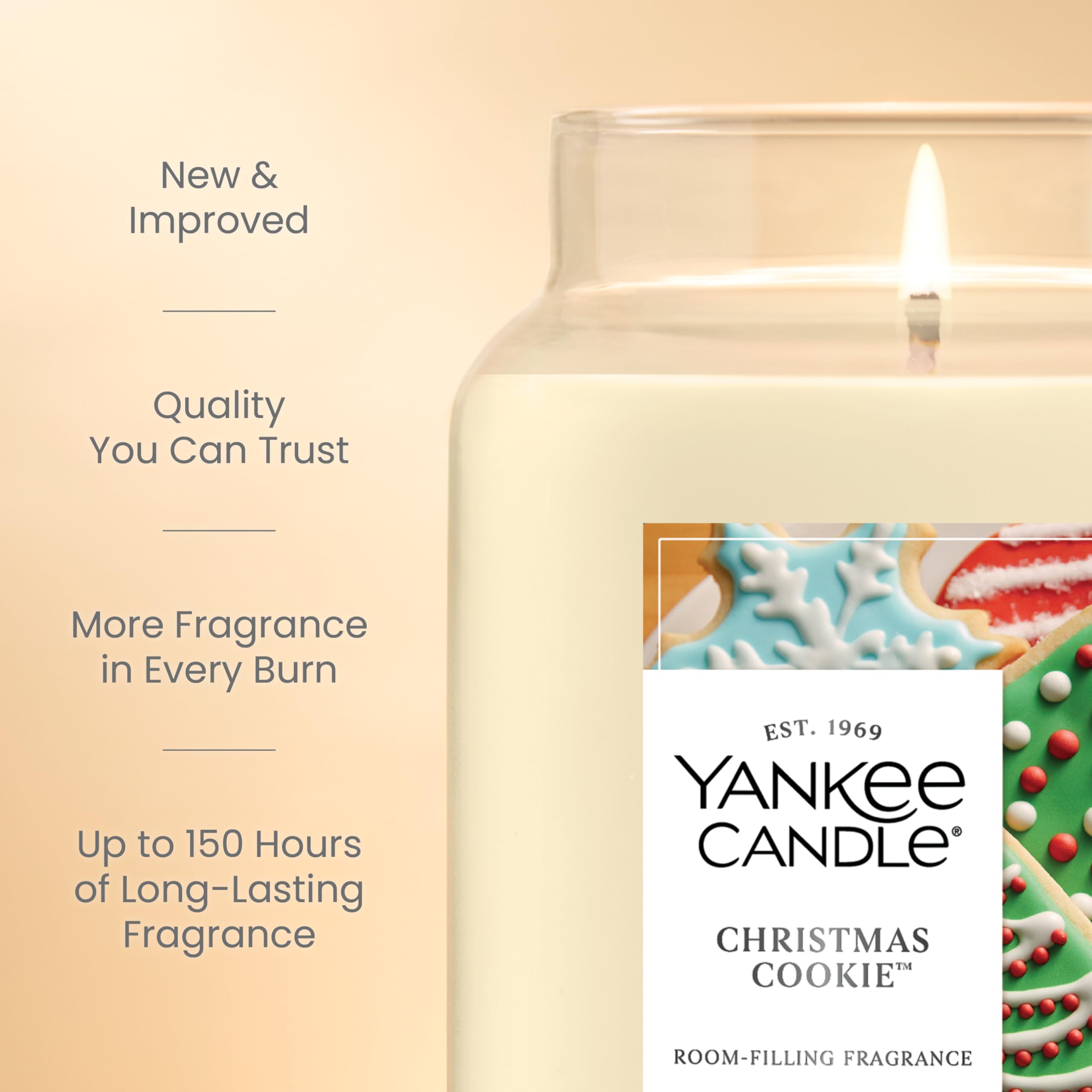 Giftable packaging of Yankee Candle Christmas Cookie for holiday gifting.