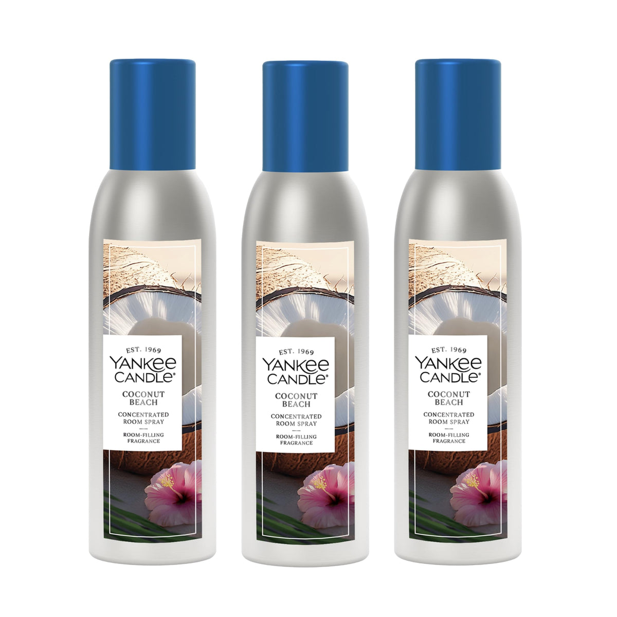 Yankee Candle Concentrated Room Spray Coconut Beach bottle for instant tropical ambiance