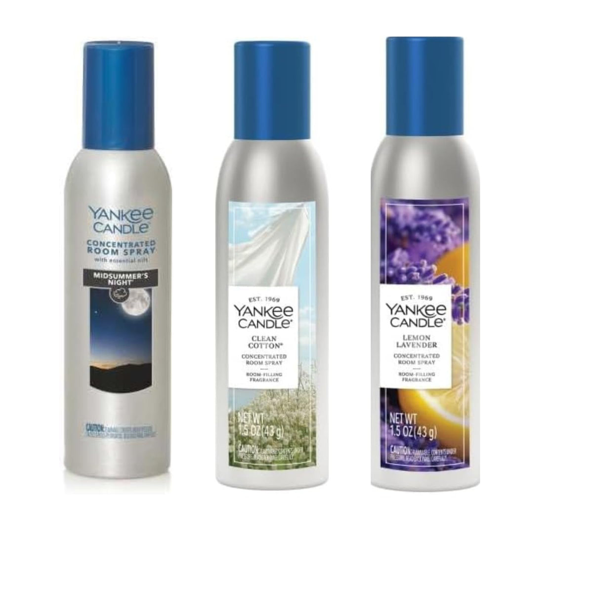 Yankee Candle Lemon Lavender room spray bottle provides a quick, refreshing aroma boost.