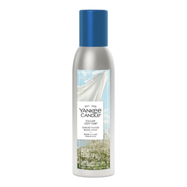 Yankee Candle Concentrated Room Spray packaging box highlights a 3-pack value.