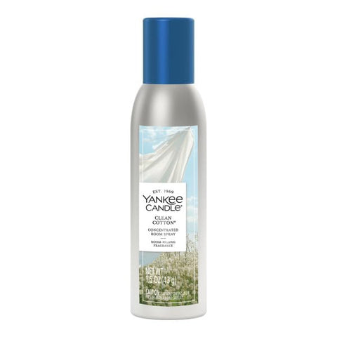 Yankee Candle Concentrated Room Spray packaging box highlights a 3-pack value.