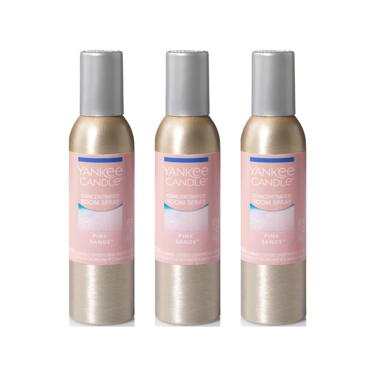 Yankee Candle Pink Sands concentrate room spray bottle for quick room refresh.