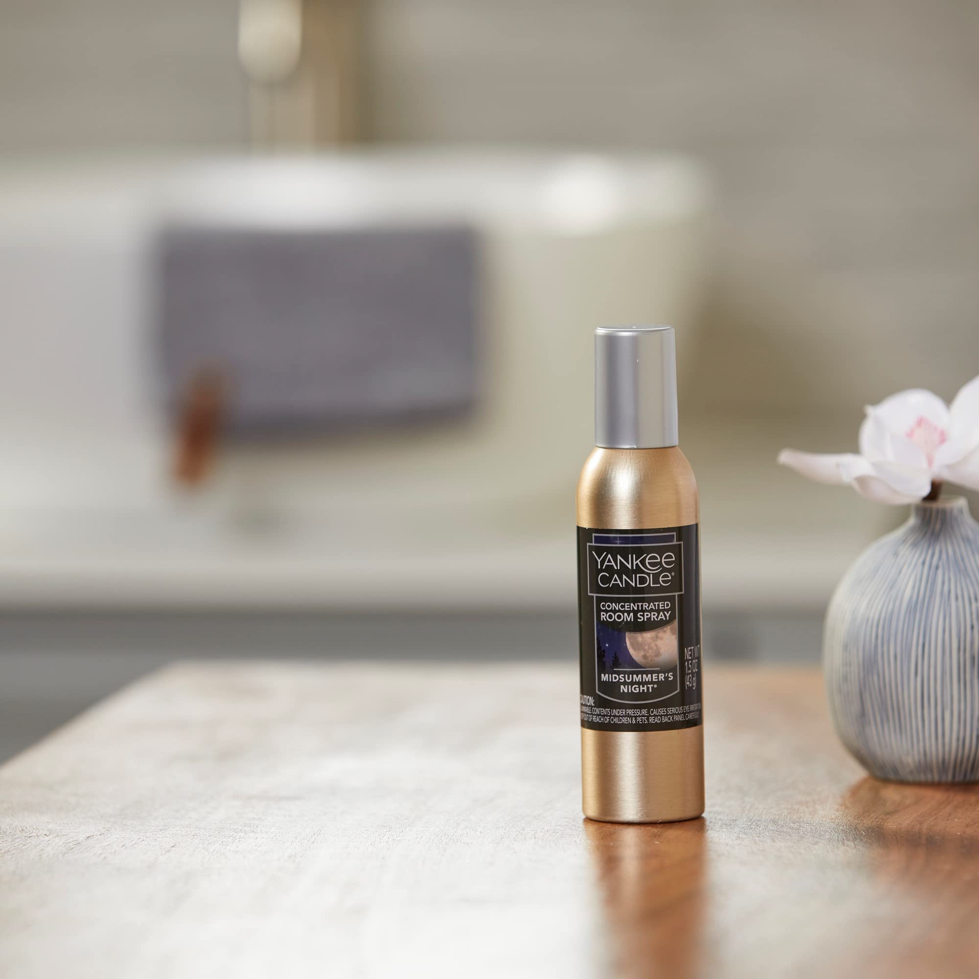 Yankee Candle concentrated room spray bottle enables quick two-spray refresh sessions