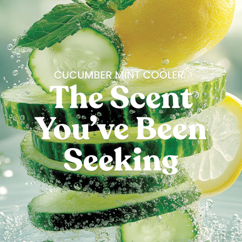Yankee Candle Cucumber Mint Cooler label detail signals quality and clean burn