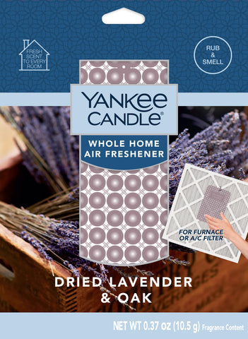 Yankee Candle Dried Lavender & Oak air filter hook setup provides continuous freshness
