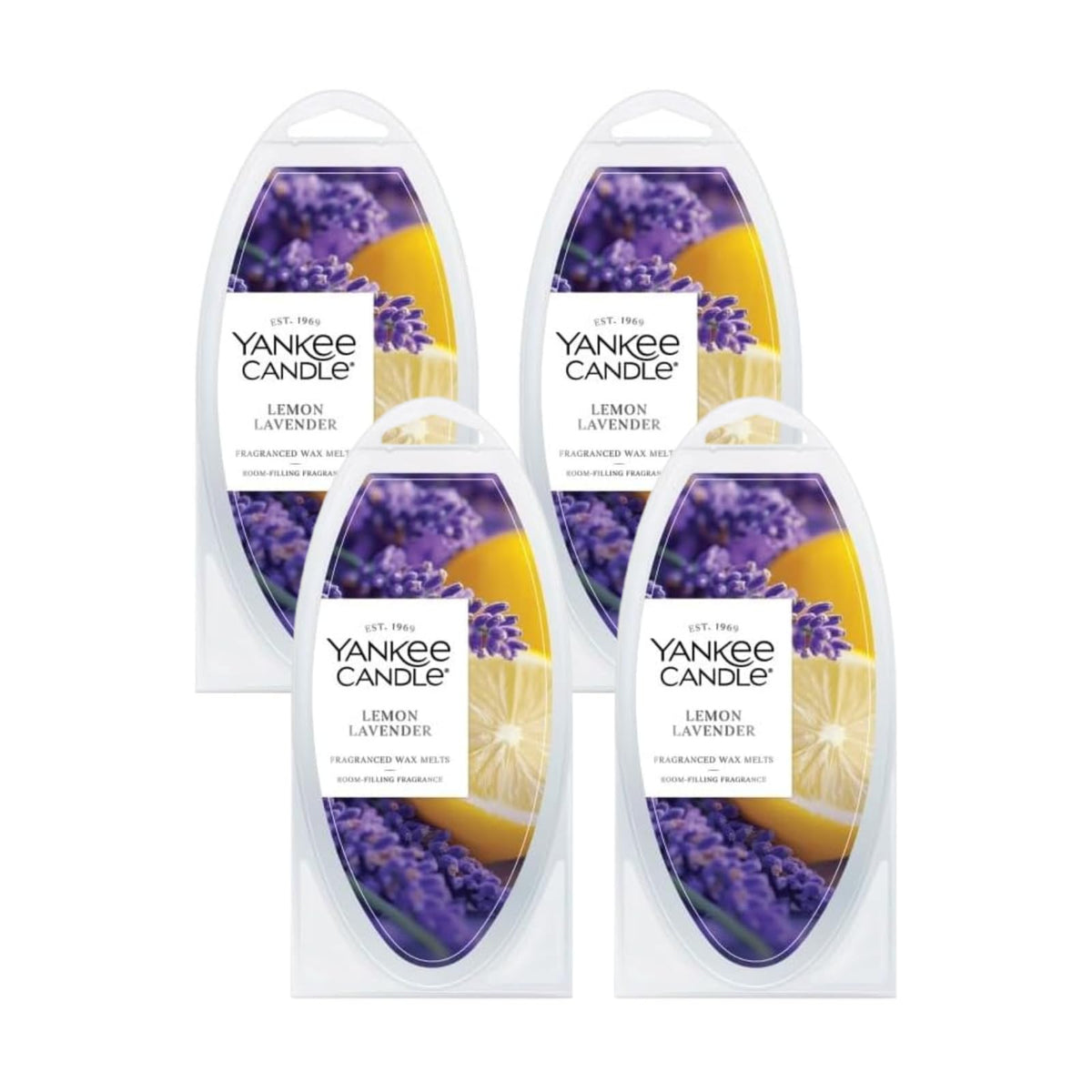 Yankee Candle lemon lavender wax melts for a bright, fresh home scent.
