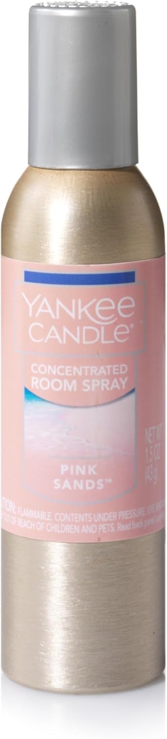 Yankee Candle Pink Sands mist in bathroom for a fresh, inviting space