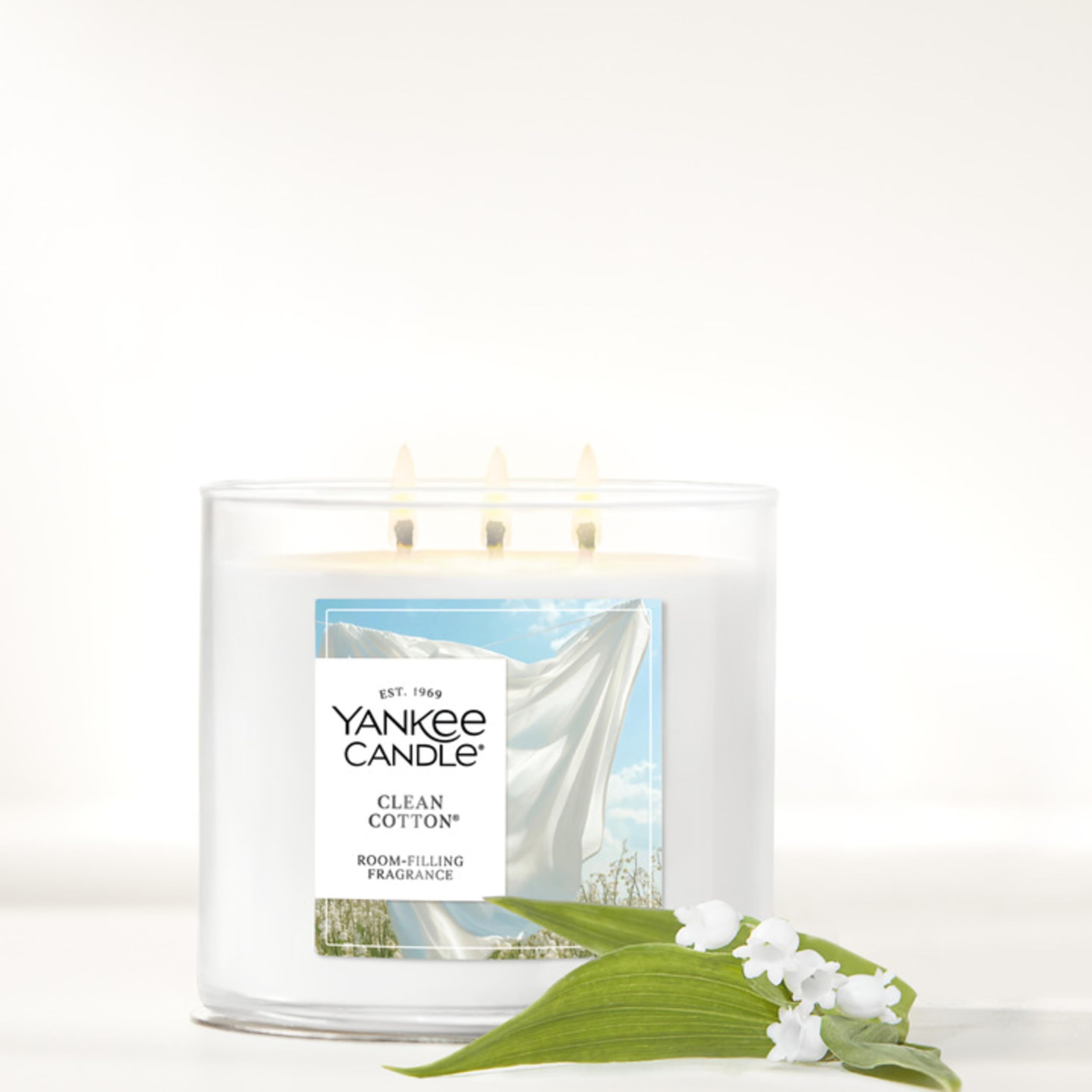 Yankee Candle plant-wax-blend enhances scent throw.