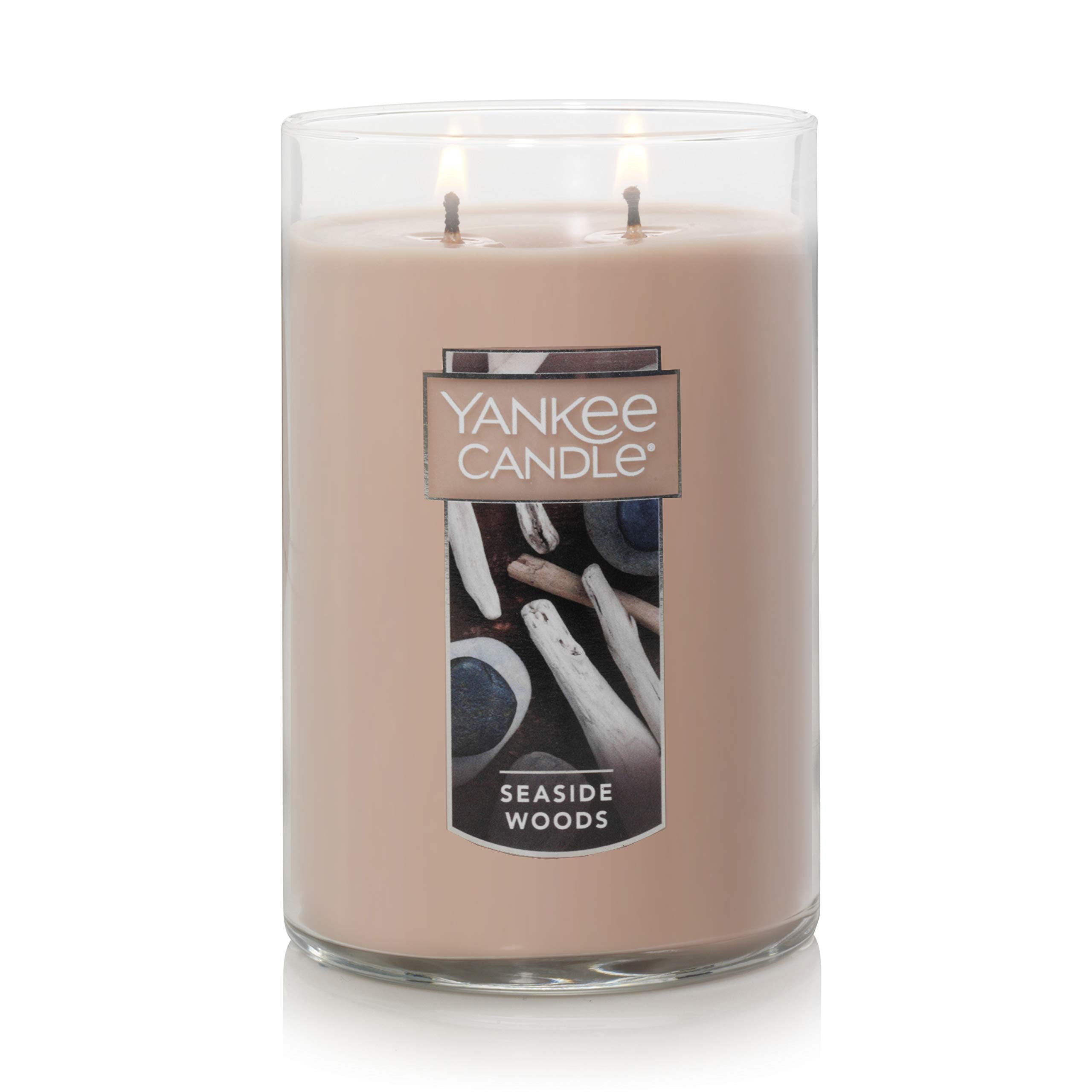 Yankee Candle Seaside Woods citrus and floral glow enhances relaxation.