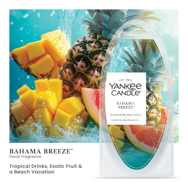 Yankee Candle Bahama Breeze melt brings a tropical breeze with fruity hints.