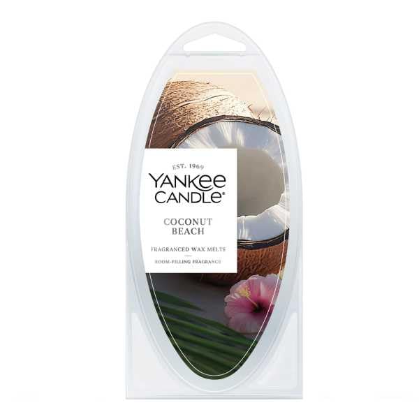 Yankee Candle Coconut Beach melt adds creamy coconut for a relaxed island vibe.