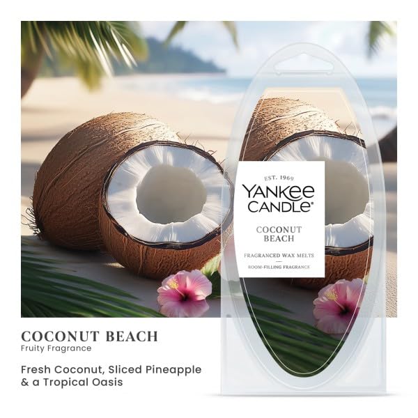 Yankee Candle Pink Sands melt delivers soft florals with warm musk for evenings.