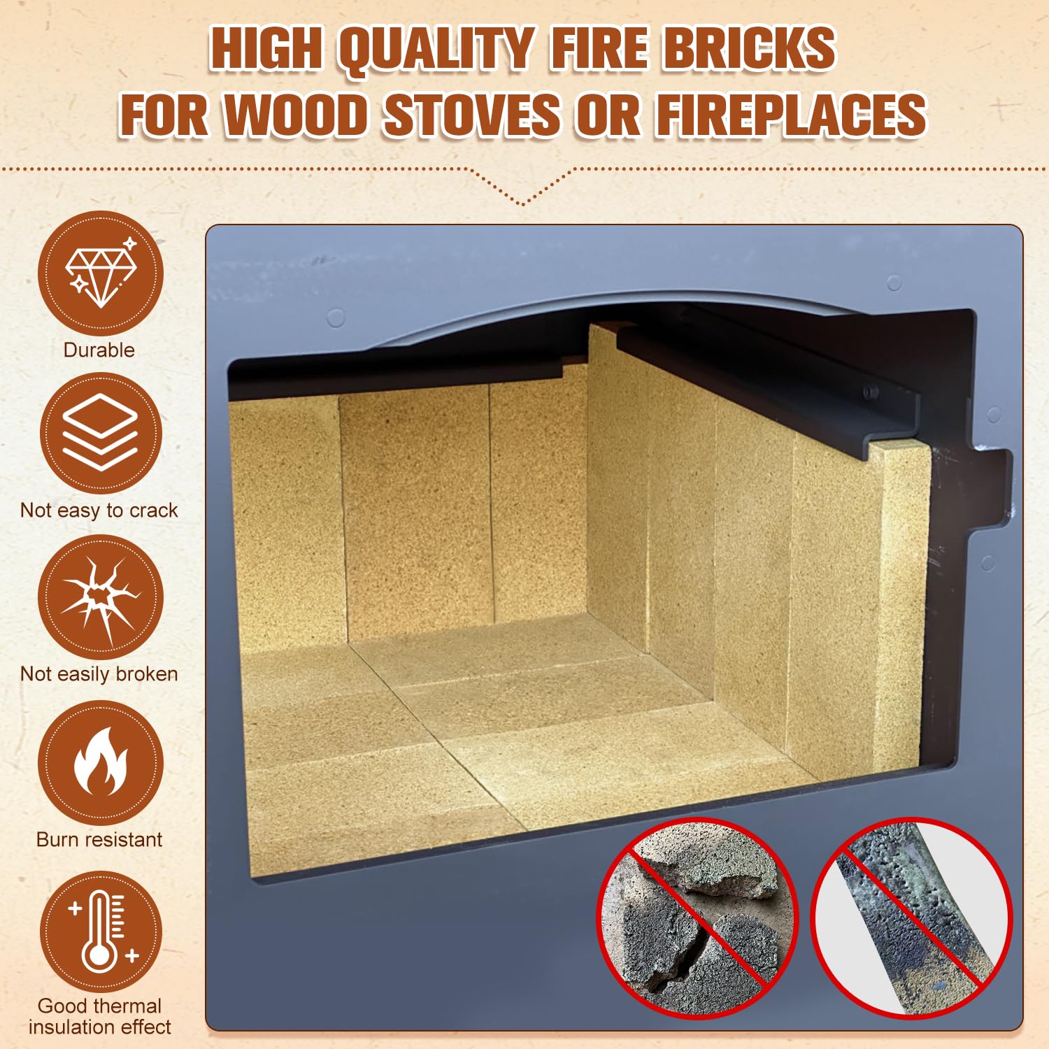 YANRUIPRO fire bricks material close-up reveals quality clay for high temperatures.