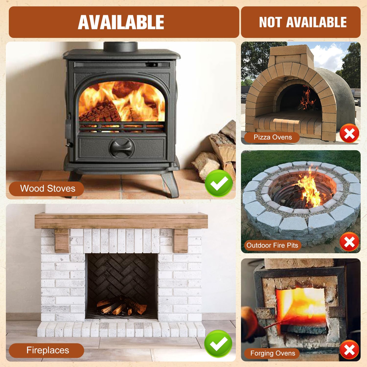 YANRUIPRO fire bricks pack 12 label, ideal for replacement and consistent sizing.