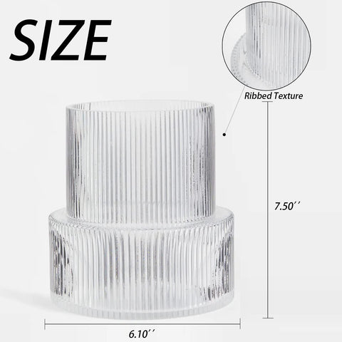 YANWE1 ribbed vase on wedding table centerpieces highlights elegance and simplicity