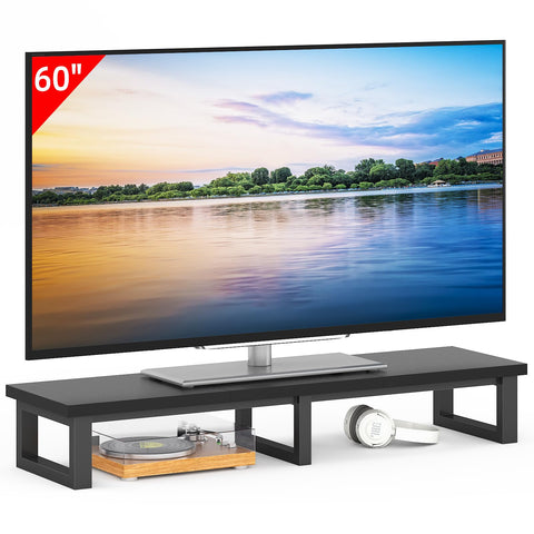 YAOHUOO 45-inch TV riser with a spacious top for TVs up to 60 inches