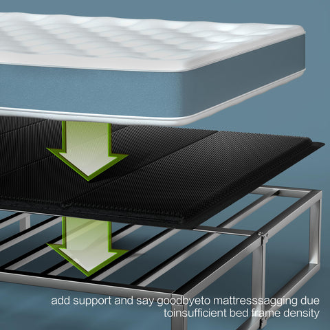 Yarfyk Bunkie Board features a silicone-coated surface to minimize movement.