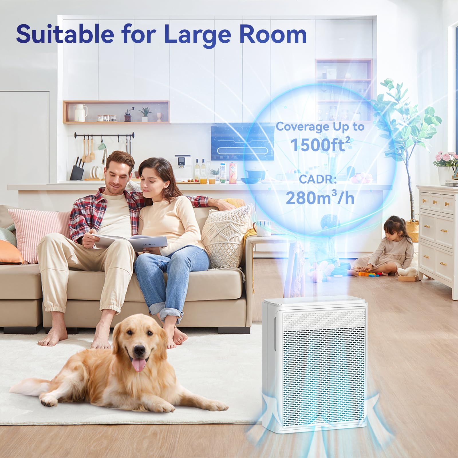 YARIKI P280 with H13 HEPA captures fine particles for cleaner indoor air