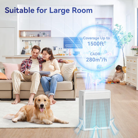 YARIKI P280 with H13 HEPA captures fine particles for cleaner indoor air