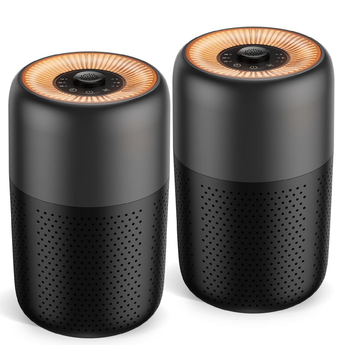YARIKI P60 front view in black, compact design suitable for bedrooms.