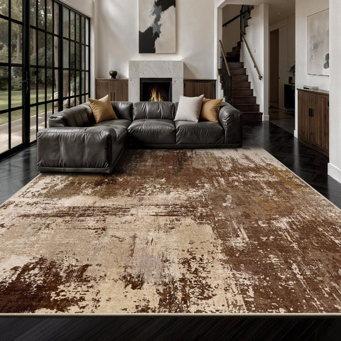 Yarooge 8x10 rug abstract design adds bold style to modern living spaces.