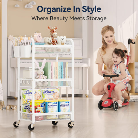 YASONIC versatile cart suits bedside, kitchen, or workshop organization.