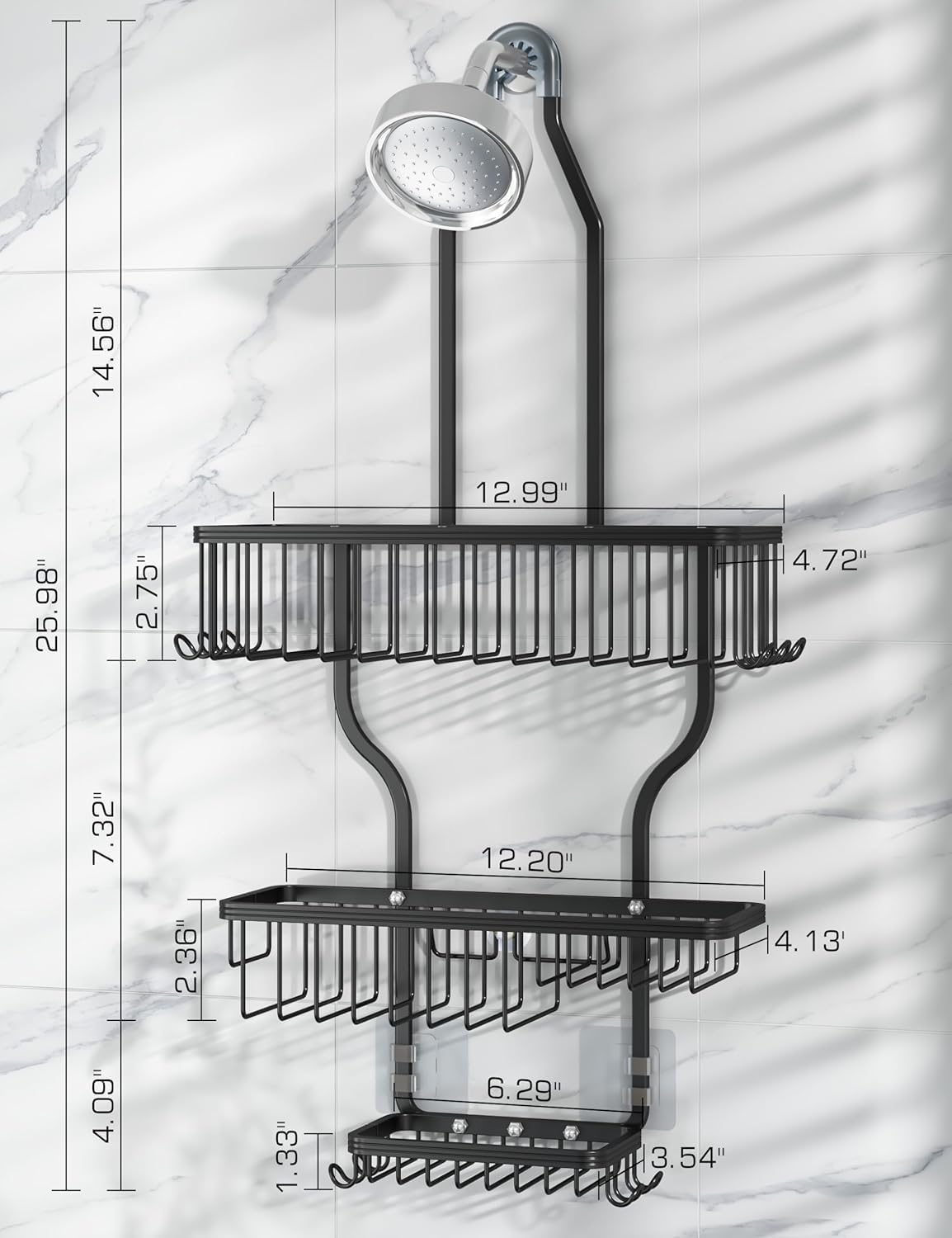 YASONIC sturdy aluminum frame supports up to forty pounds.