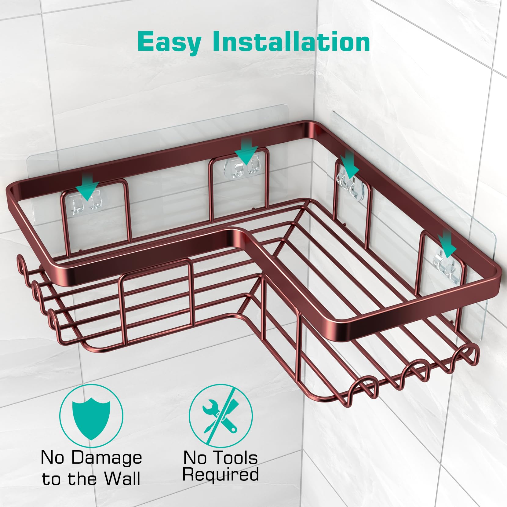 YASONIC adhesive-install without drilling for quick wall mounting.