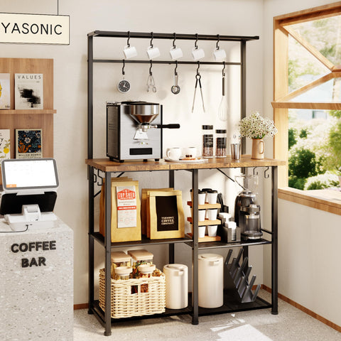 Generic YASONIC sturdy steel frame bakers rack enhances stability for heavy appliances