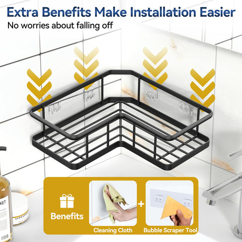 YASONIC corner shower caddy 5-in-1 configuration maximizes space without clutter