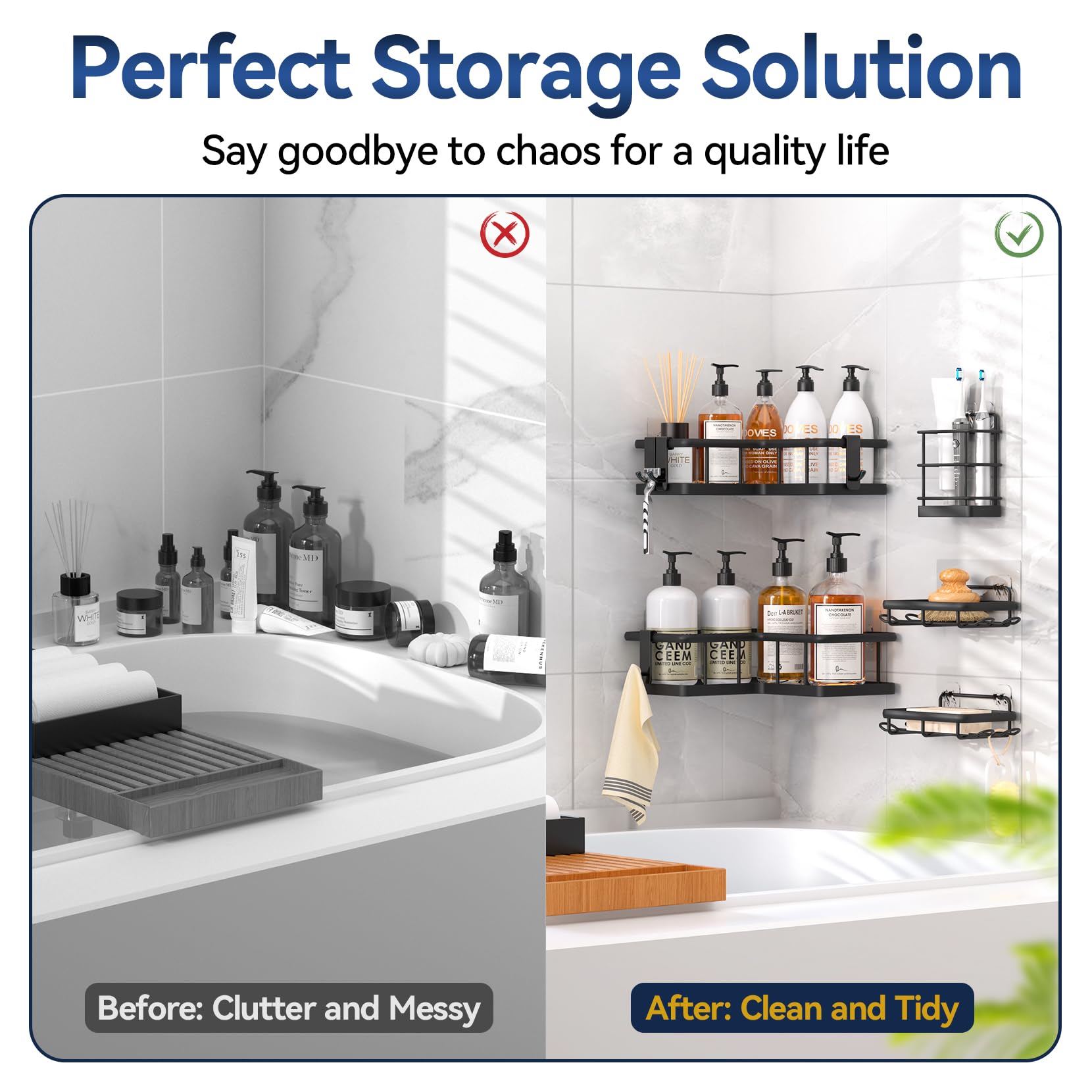 YASONIC corner shower caddy versatile uses beyond bathroom for spices or cosmetics