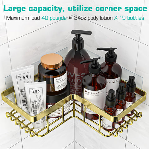 YASONIC corner shower caddy rustproof stainless frame provides durable, long-lasting rust resistance in humid bathrooms.