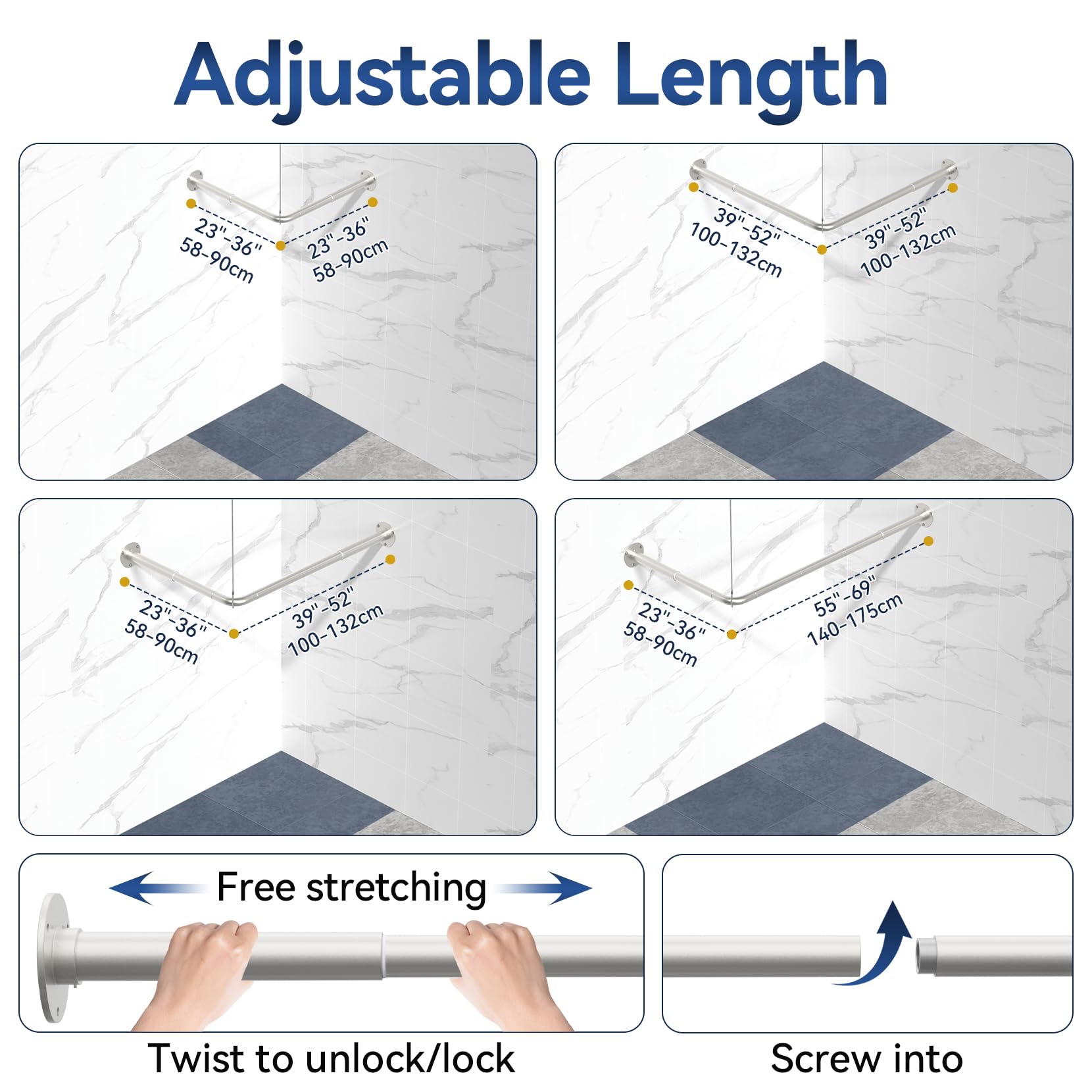 YASONIC heavy-duty 1-inch diameter rod supports up to 30 lbs.
