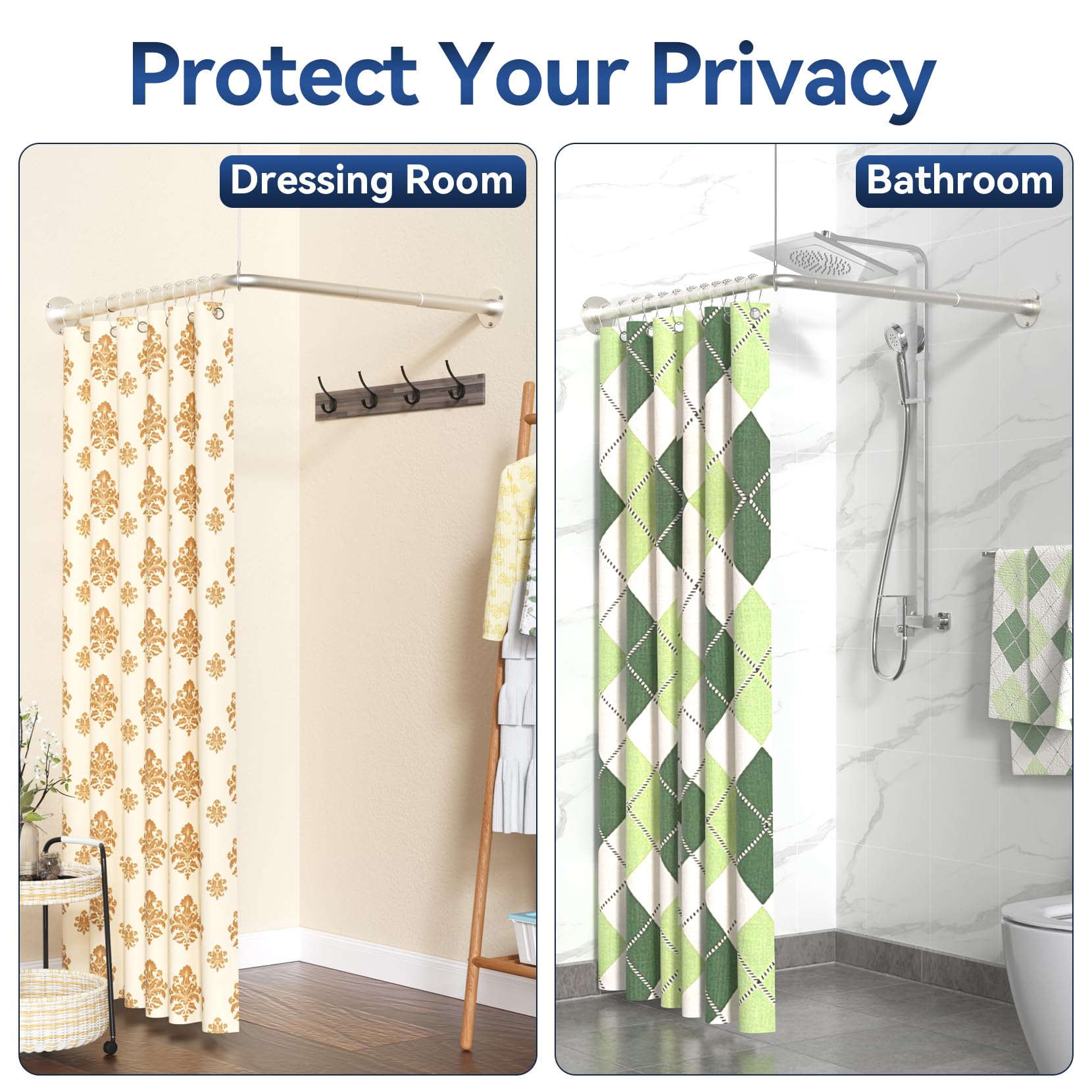 YASONIC included hardware and finish in silver complements modern bathrooms.