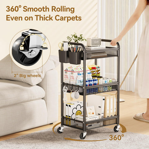 YASONIC metal finish on cart delivers scratch resistance and a sleek look