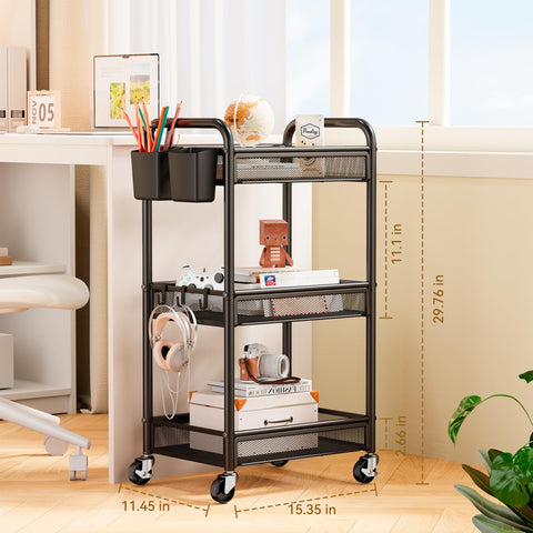 YASONIC rolling cart wheels enable smooth movement across floors