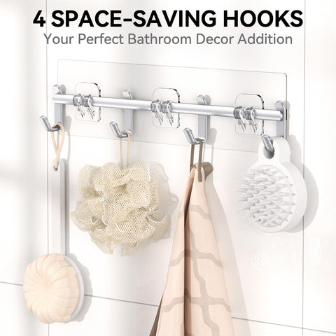 YASONIC Shower Caddy 6-Pack installed on wall with adhesive