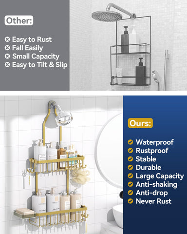 YASONIC bathroom organizer helps keep small spaces tidy and organized