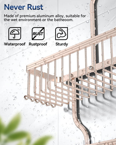 YASONIC bottom soap basket keeps soap dry and off the counter.