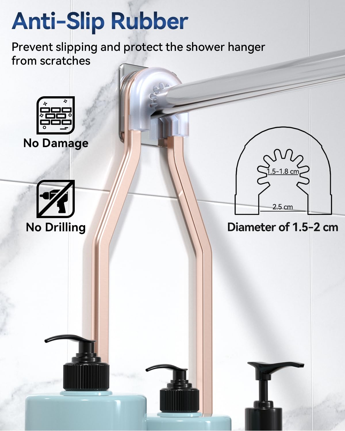 YASONIC aluminum construction resists rust in moisture-rich bathrooms.