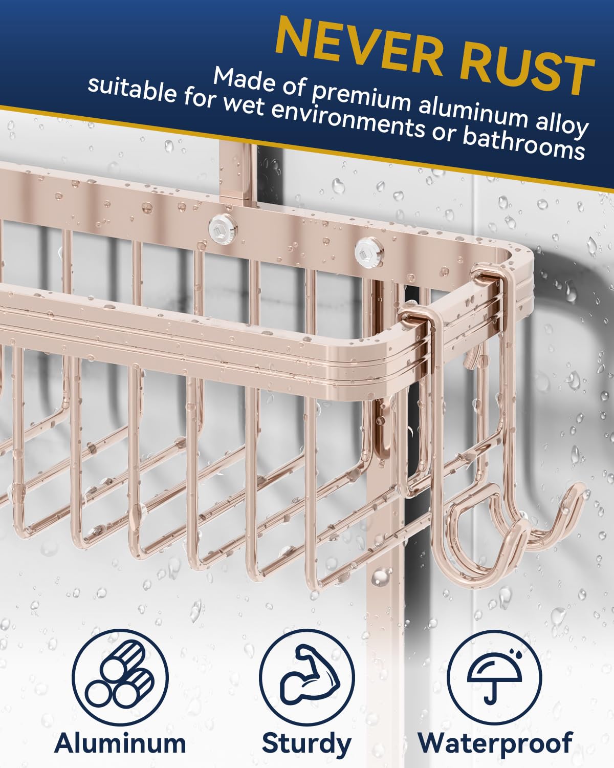 YASONIC aluminum hollow design promotes fast drainage and rust resistance.