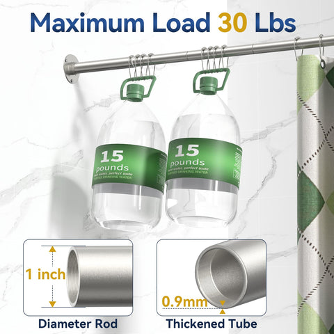 YASONIC shower rings included provide easy curtain mounting and smooth sliding.