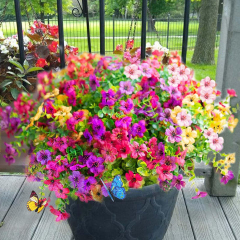 Yastouay 24-pack outdoor artificial flowers for vibrant exterior displays