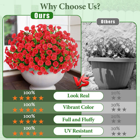 Yastouay artificial flowers fuchsia morning glory for garden display and low maintenance
