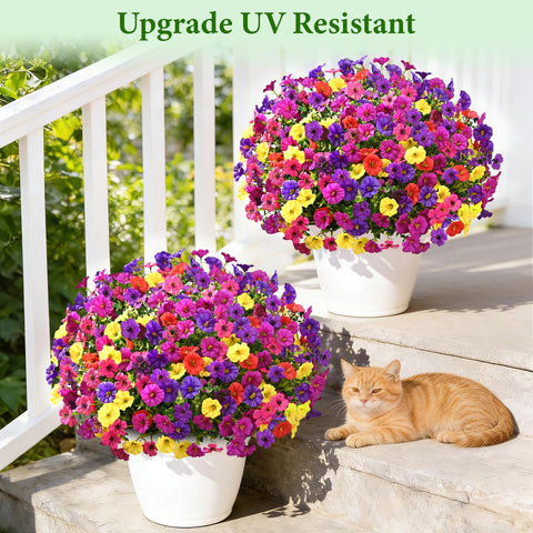 Yastouay maintenance-free outdoor flowers require no watering or trimming.
